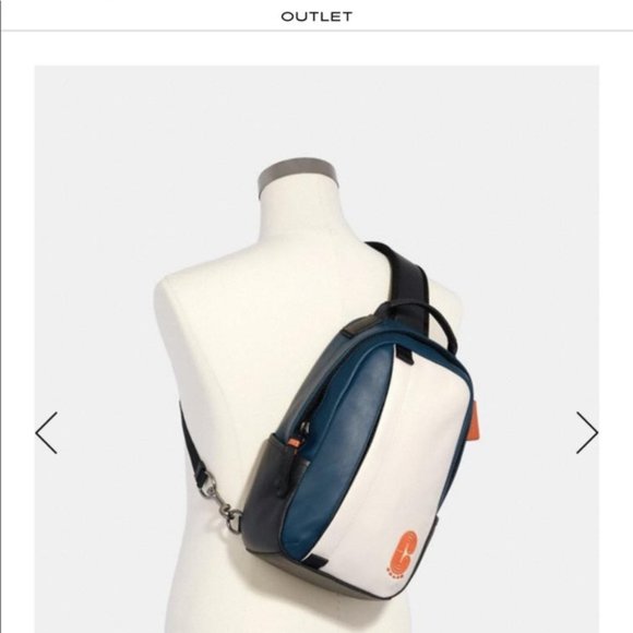 COACH Signature Edge backpack in colorblock - Picture 4 of 7